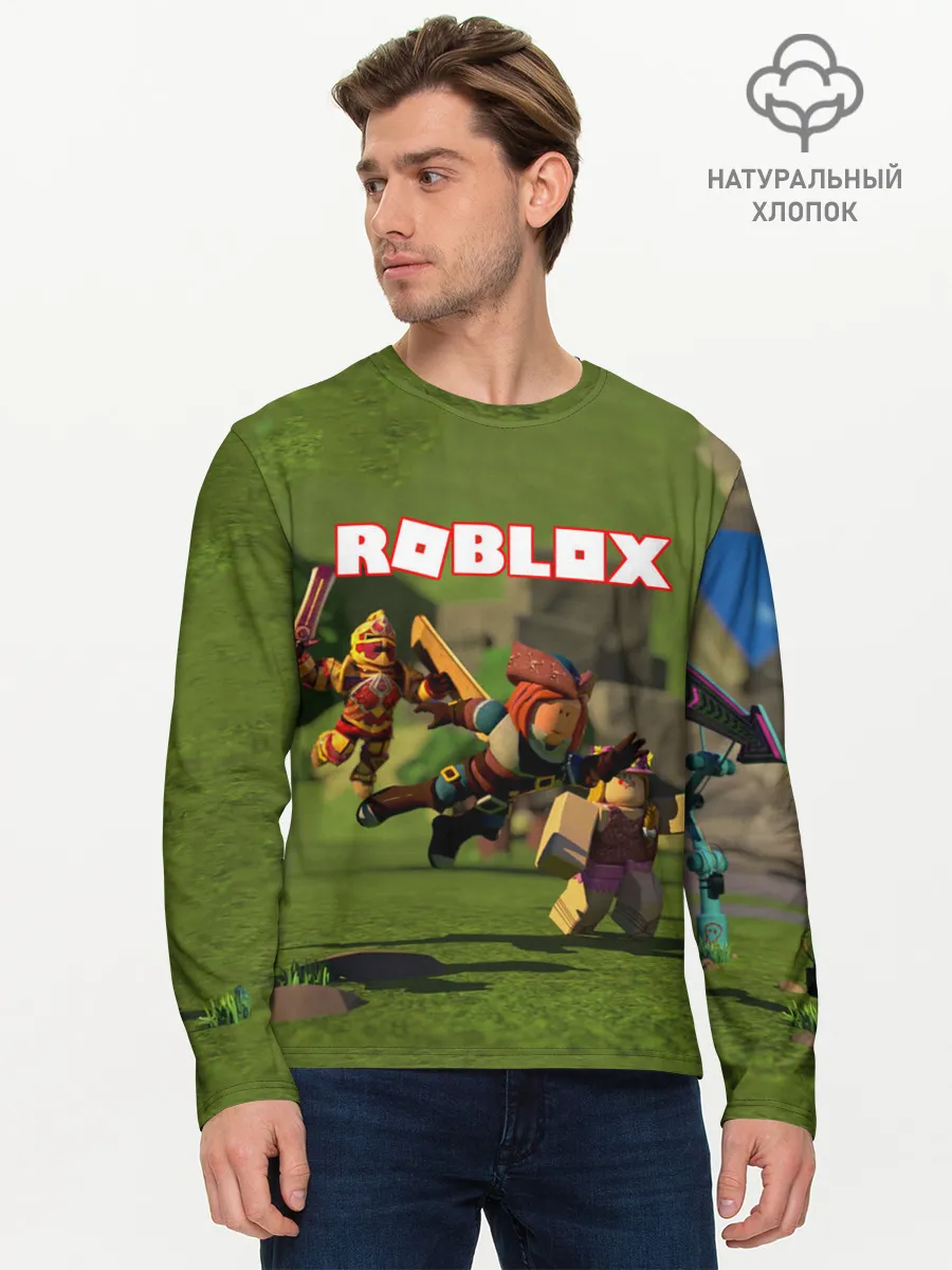 Мужской лонгслив базовый / ROBLOX