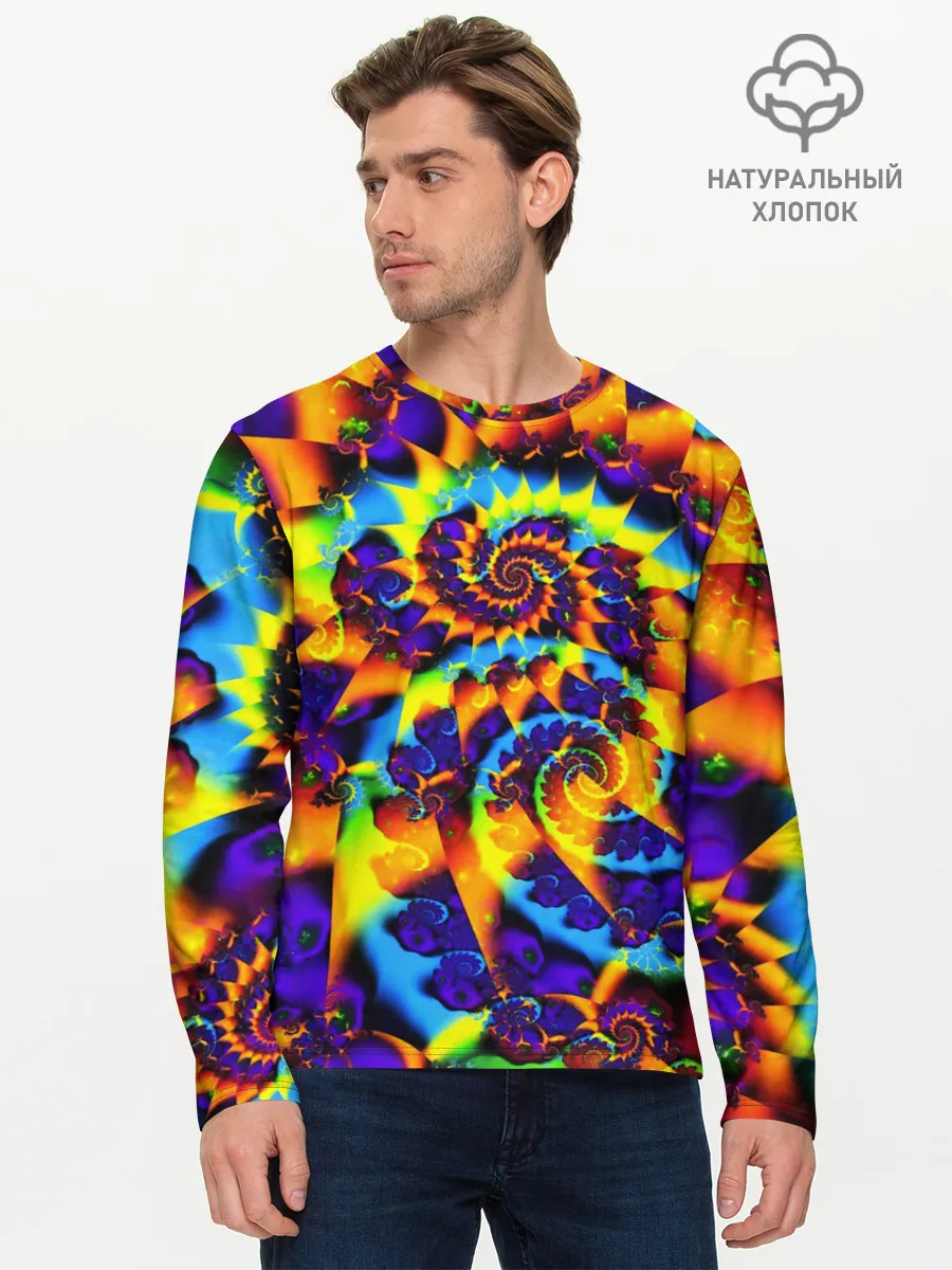 Мужской лонгслив базовый / TIE-DYE COLOR