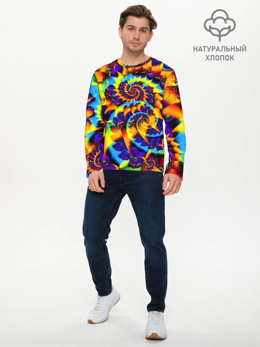 Мужской лонгслив базовый / TIE-DYE COLOR
