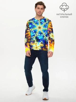 Мужской лонгслив базовый / ИЛЛЮЗИЯ ФРАКТАЛОВ