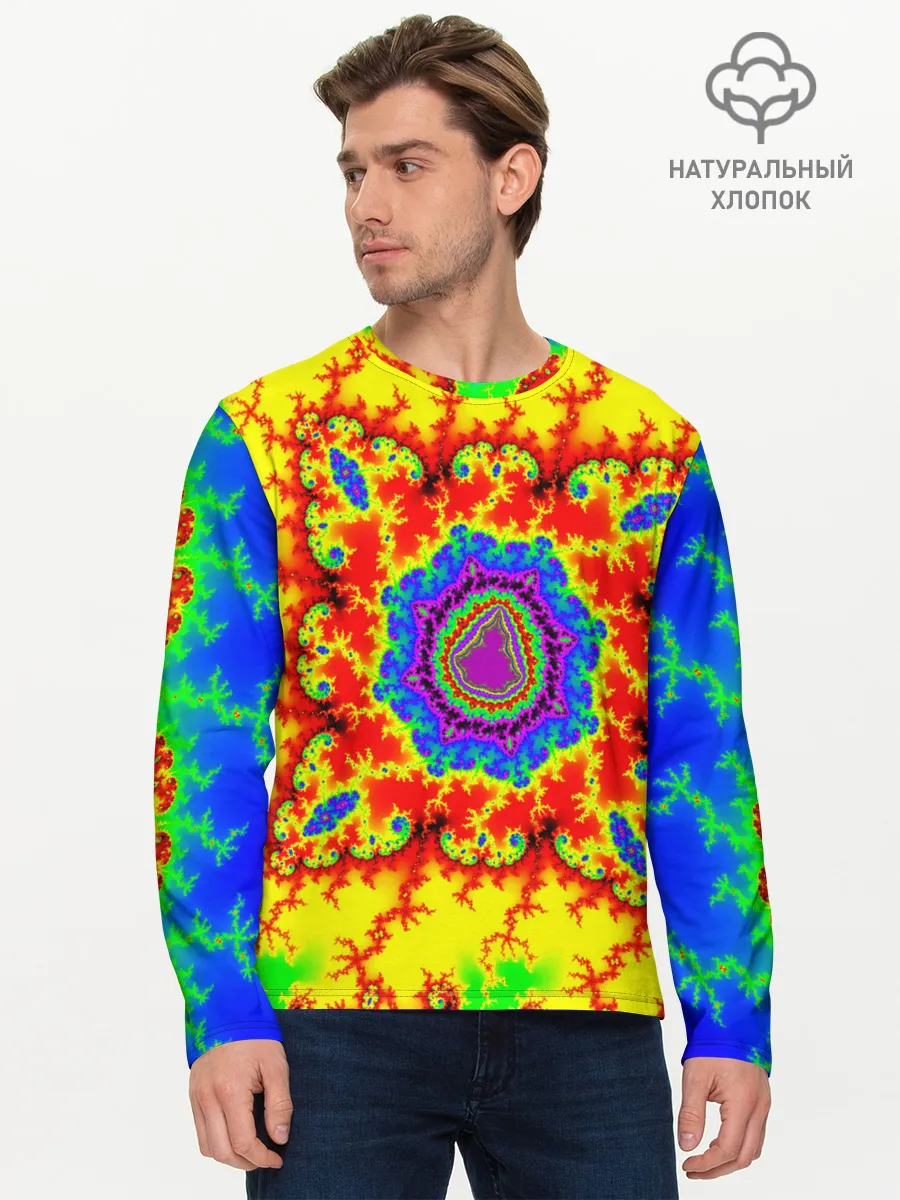 Мужской лонгслив базовый / АБСТРАКТНЫЕ РАЗРЫВЫ