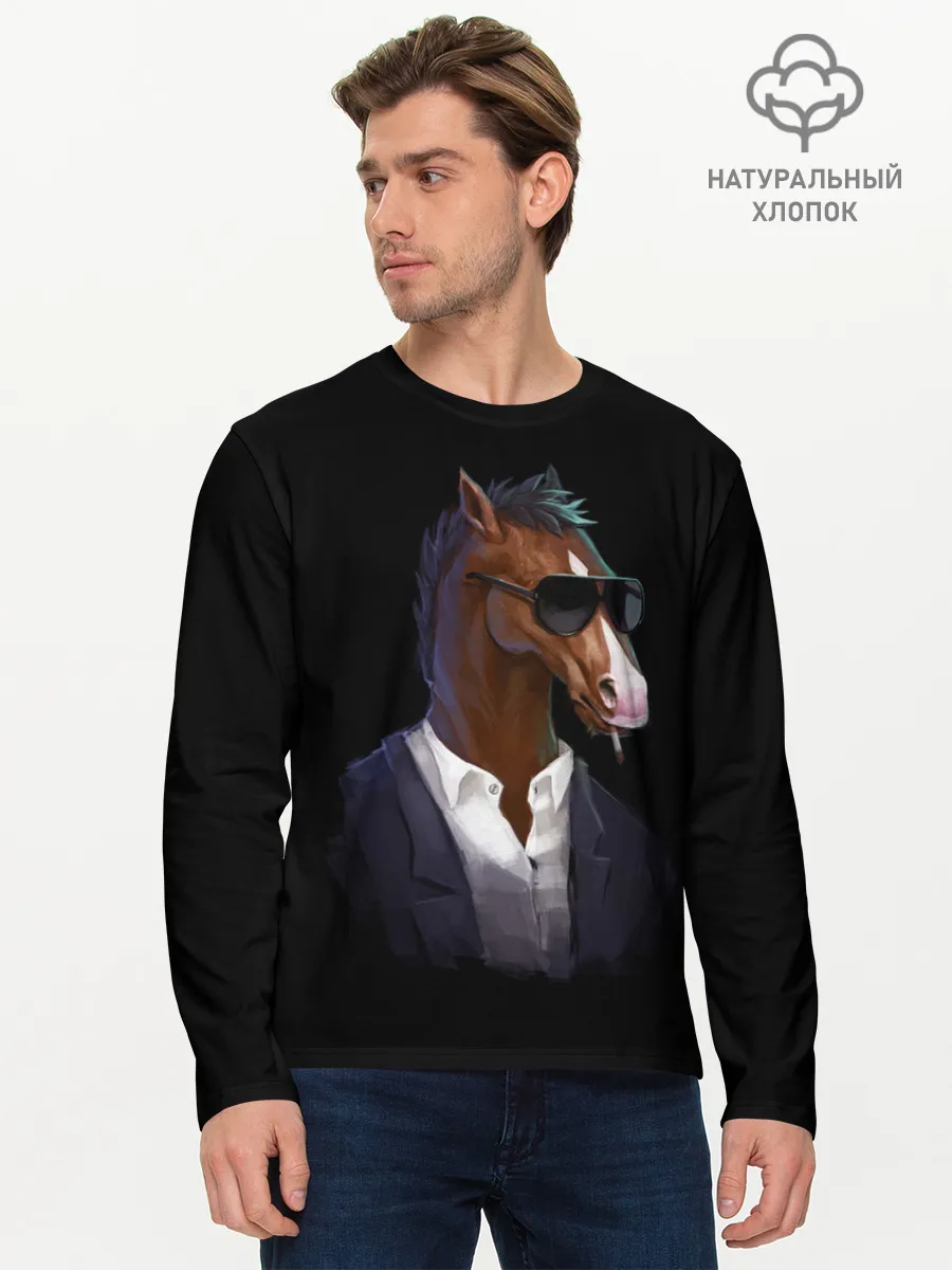 Мужской лонгслив базовый / БоДжек Арт 2