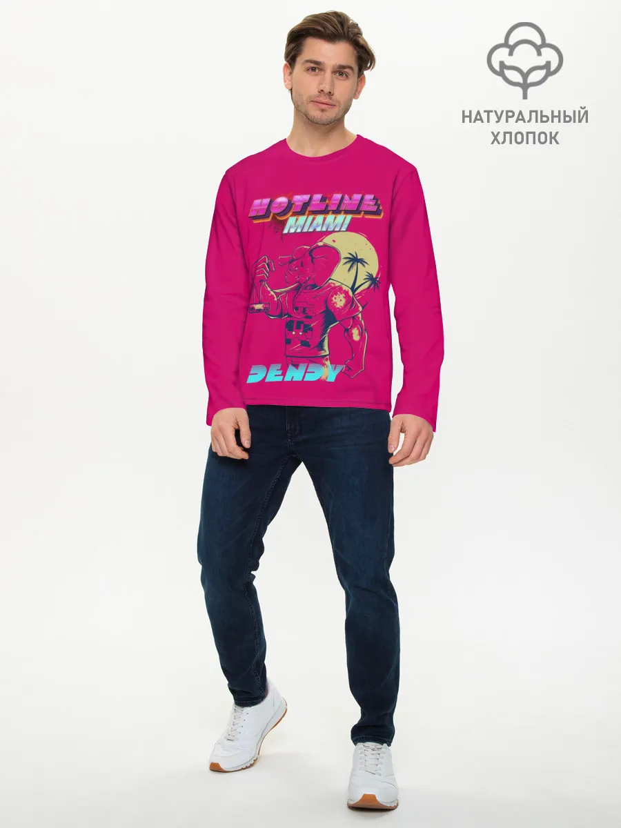 Мужской лонгслив базовый / Hotline Miami