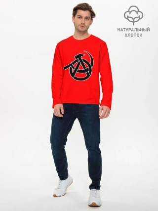 Мужской лонгслив базовый / Анархия