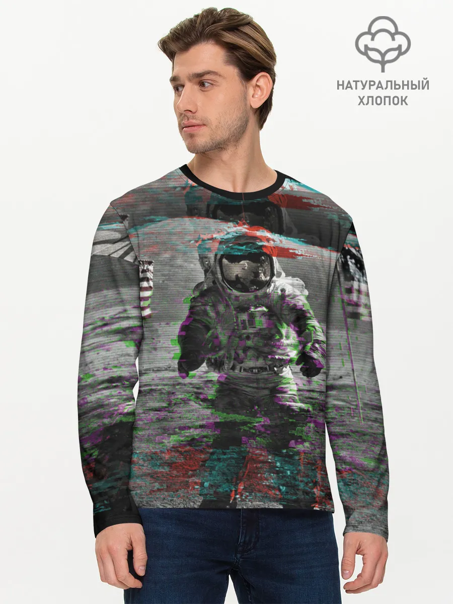 Мужской лонгслив базовый / Космонавт