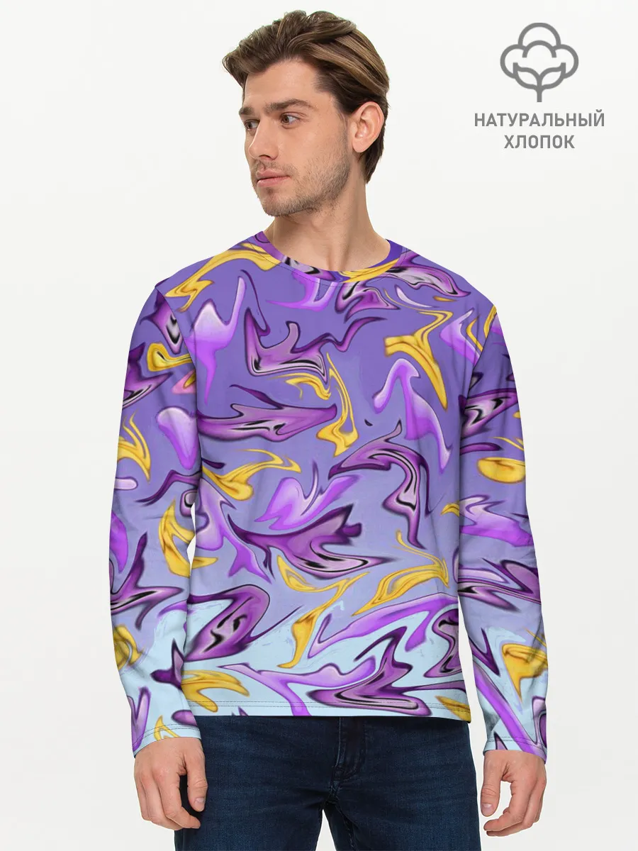 Мужской лонгслив базовый / Абстракция