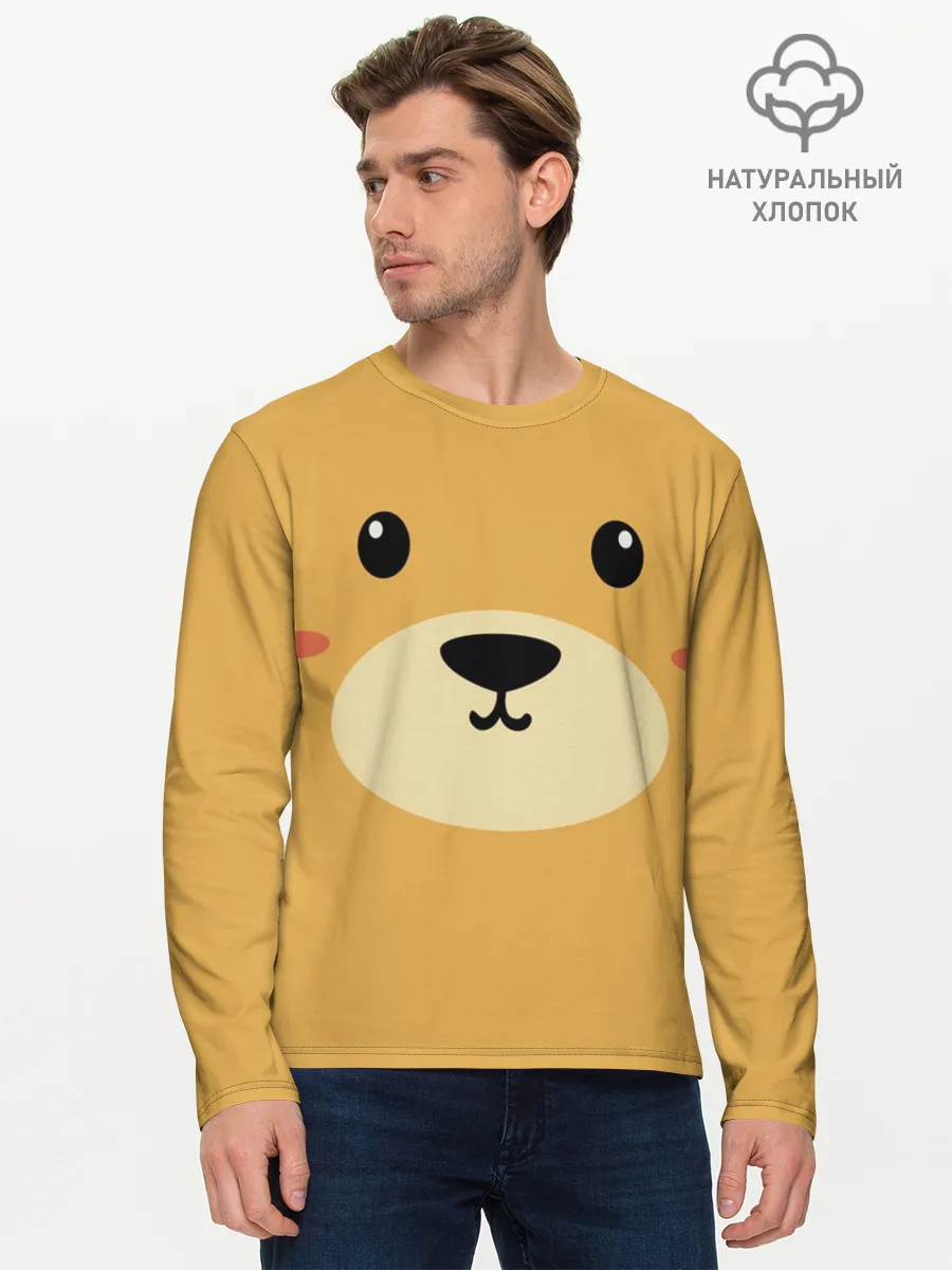 Мужской лонгслив базовый / Мишка