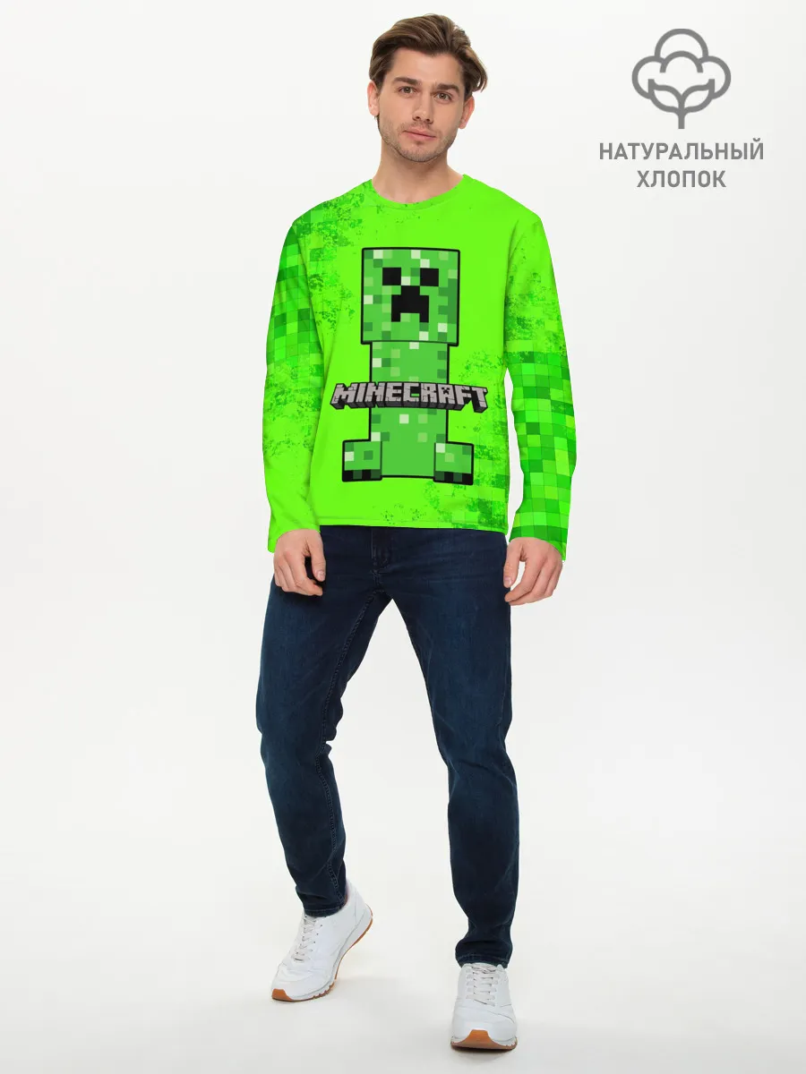 Мужской лонгслив базовый / MINECRAFT
