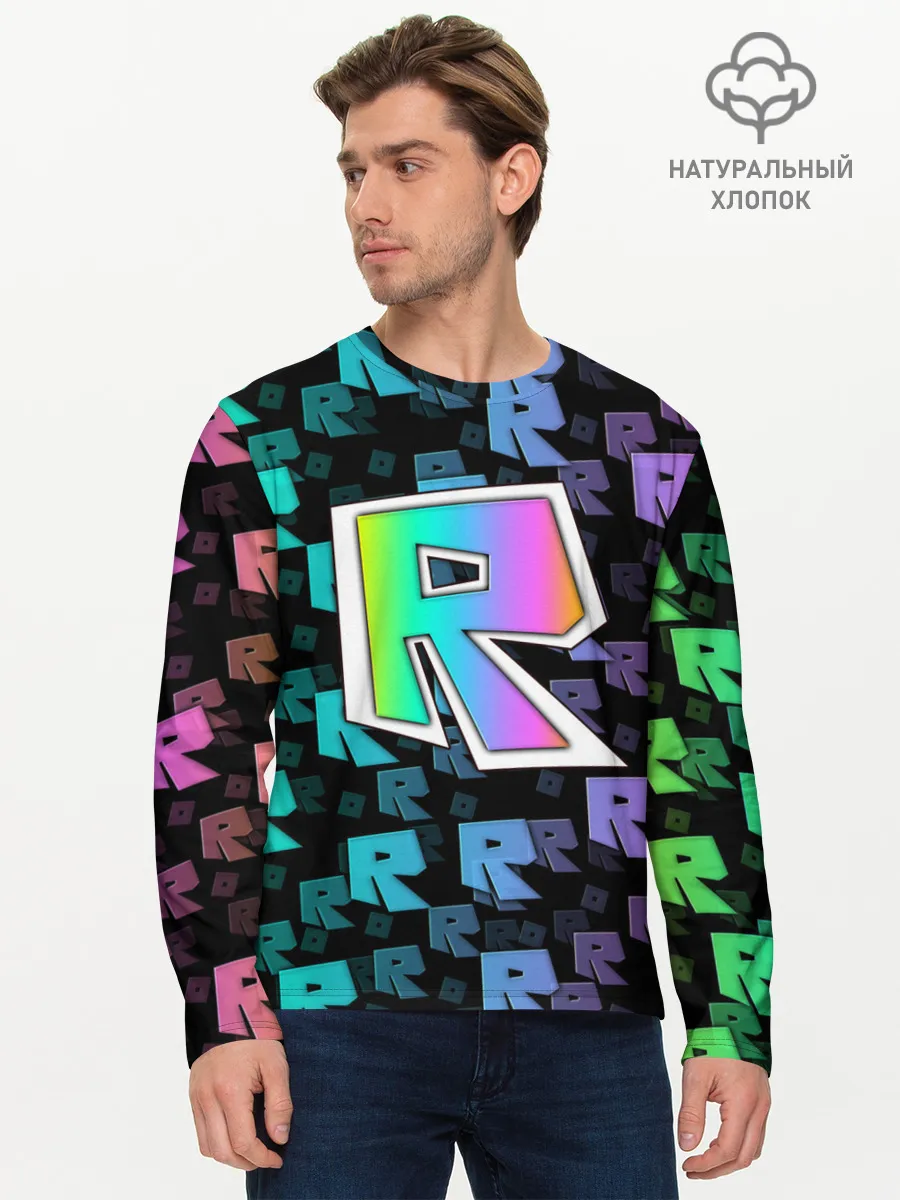 Мужской лонгслив базовый / ROBLOX