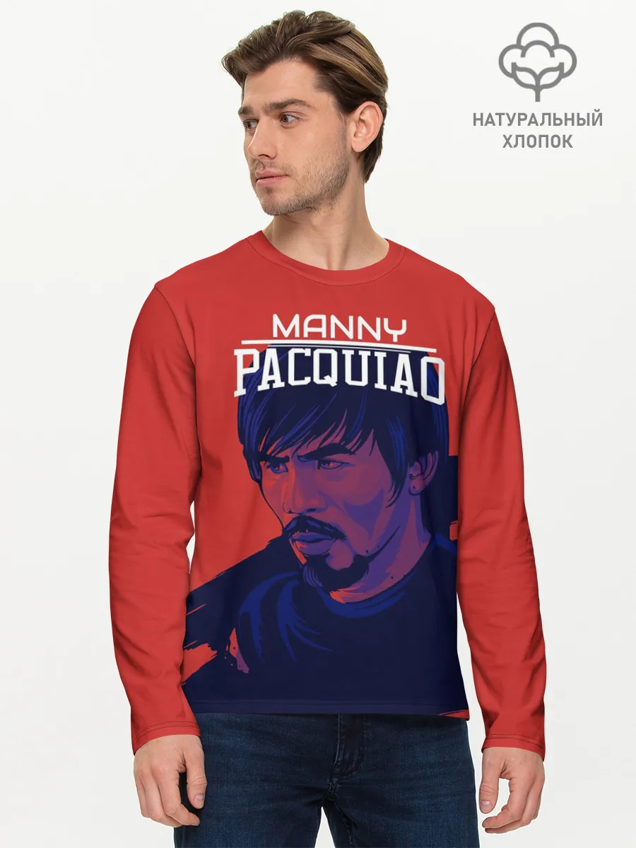 Мужской лонгслив базовый / Manny Pacquiao