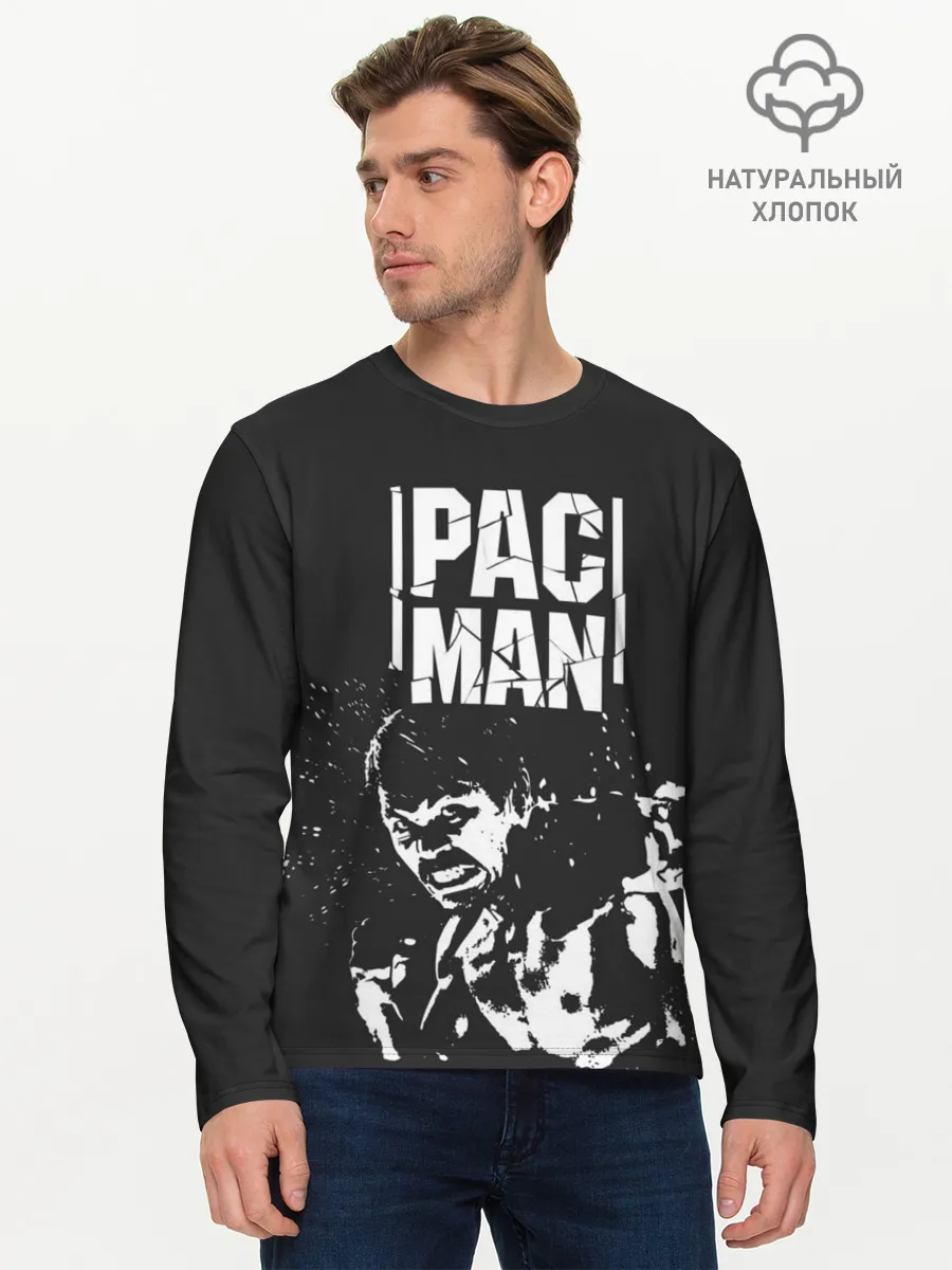 Мужской лонгслив базовый / Pac Man