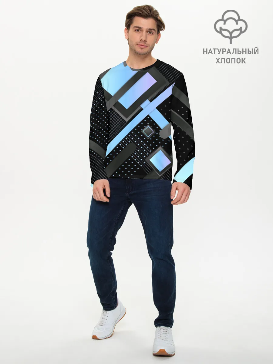 Мужской лонгслив базовый / Modern Geometry
