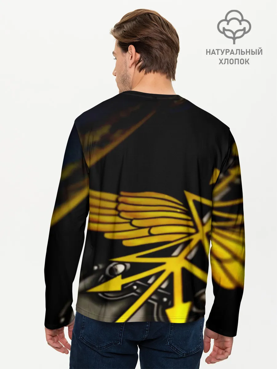 Мужской лонгслив базовый / Войска связи