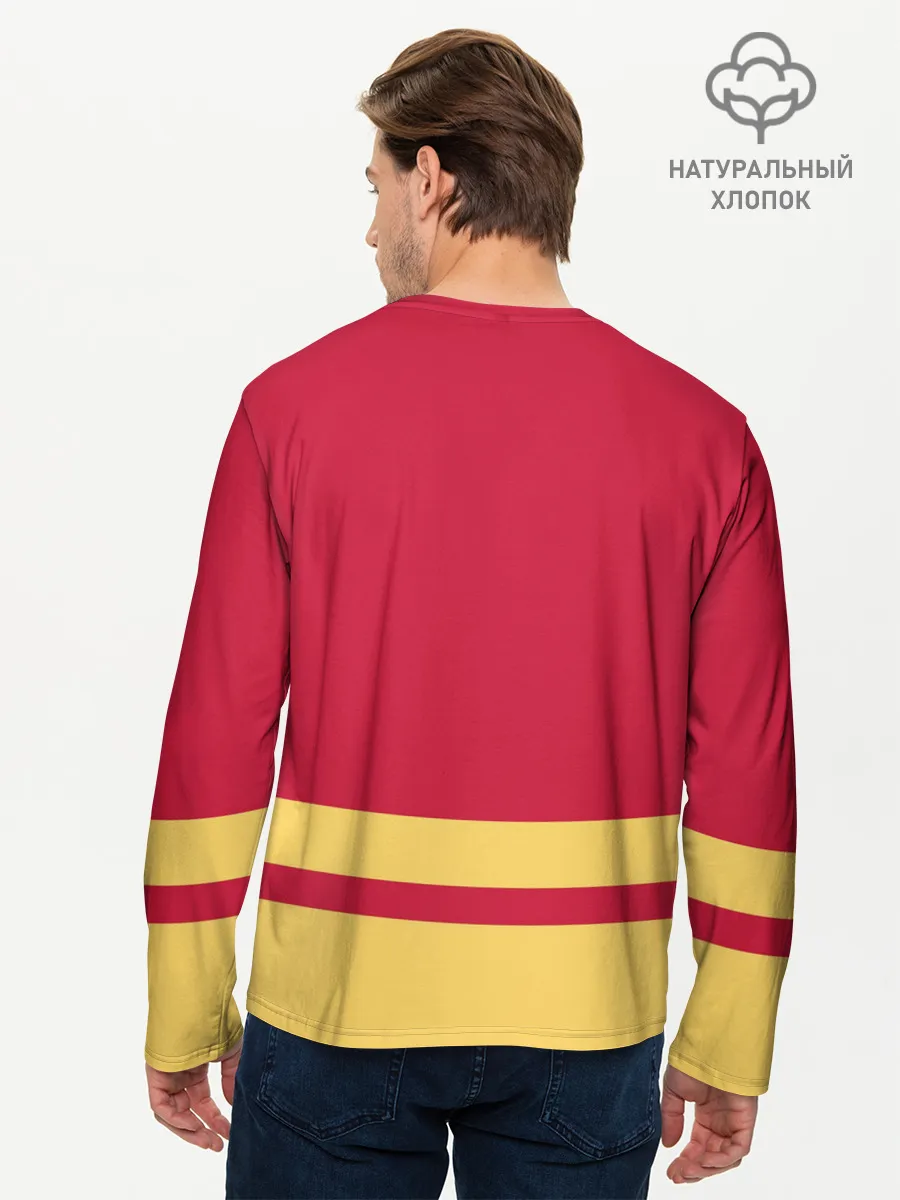 Мужской лонгслив базовый / Калгари Флэймз