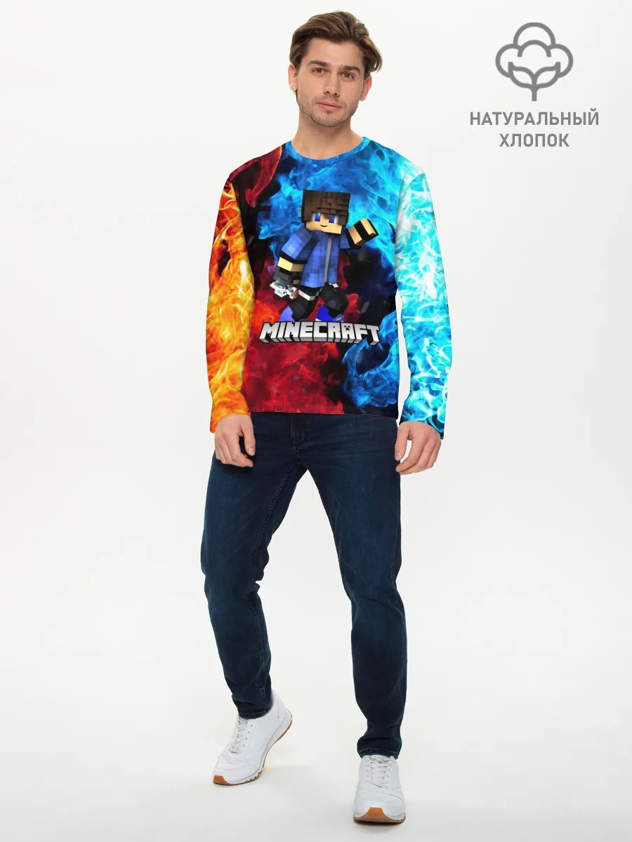 Мужской лонгслив базовый / Minecraft / Майнкрафт