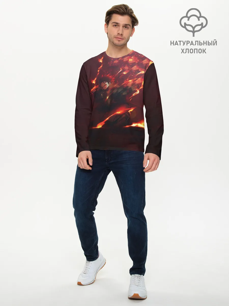 Мужской лонгслив базовый / Танджиро Камадо