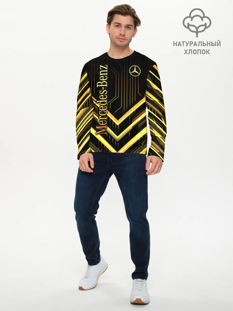 Мужской лонгслив базовый / Mercedes-Benz
