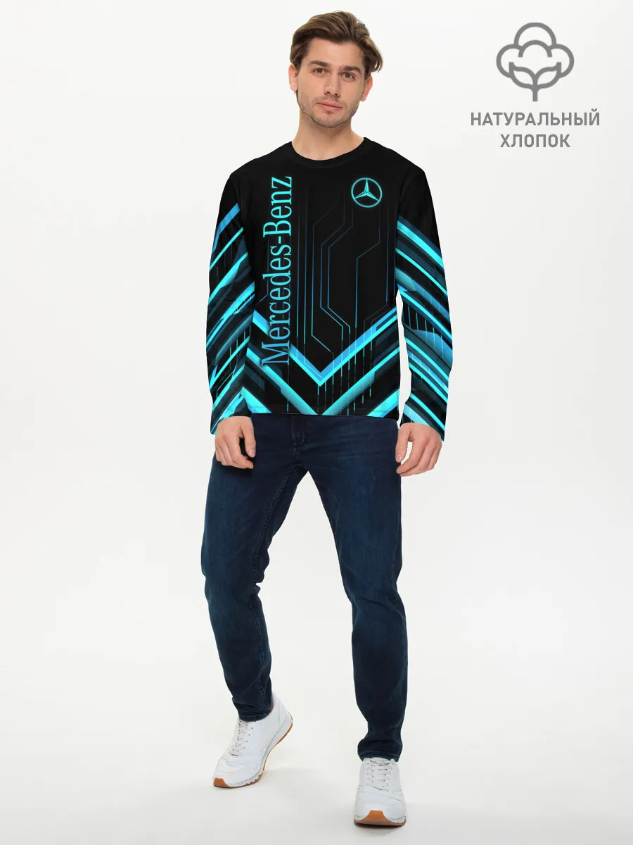 Мужской лонгслив базовый / Mercedes-Benz
