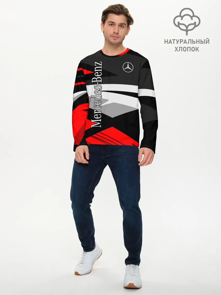 Мужской лонгслив базовый / Mercedes-Benz