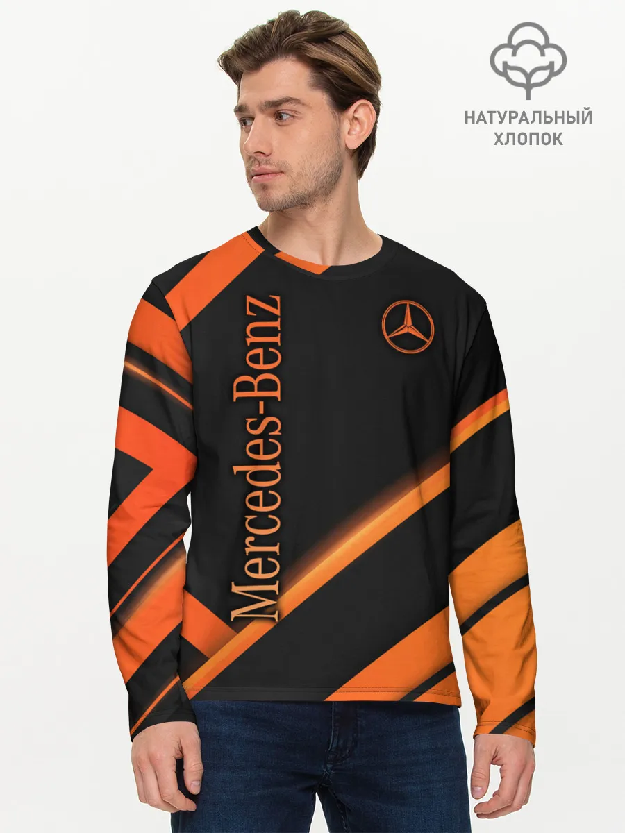 Мужской лонгслив базовый / Mercedes-Benz