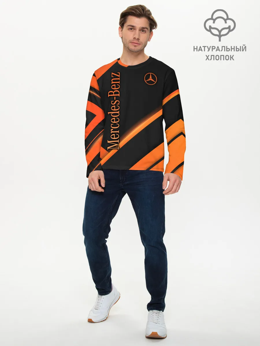 Мужской лонгслив базовый / Mercedes-Benz
