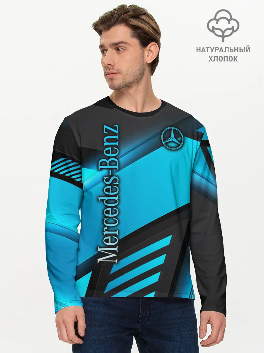 Мужской лонгслив базовый / MERCEDES-BENZ | МЭРСЭДЭС