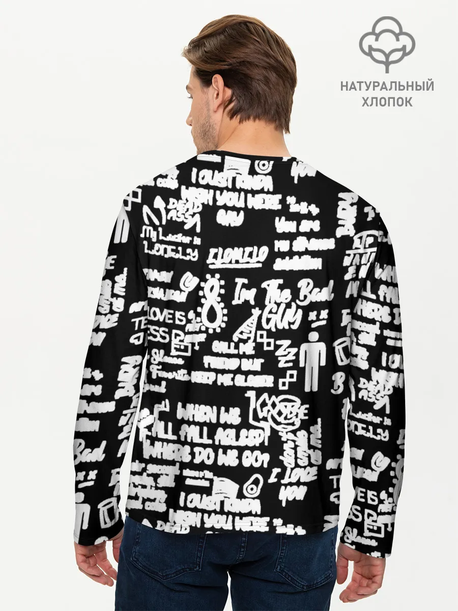 Мужской лонгслив базовый / BILLIE EILISH BLACK