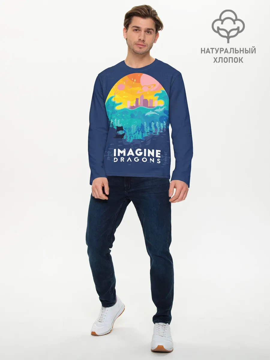 Мужской лонгслив базовый / Imagine Dragons