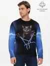 Мужской лонгслив базовый / Грозовой кошак