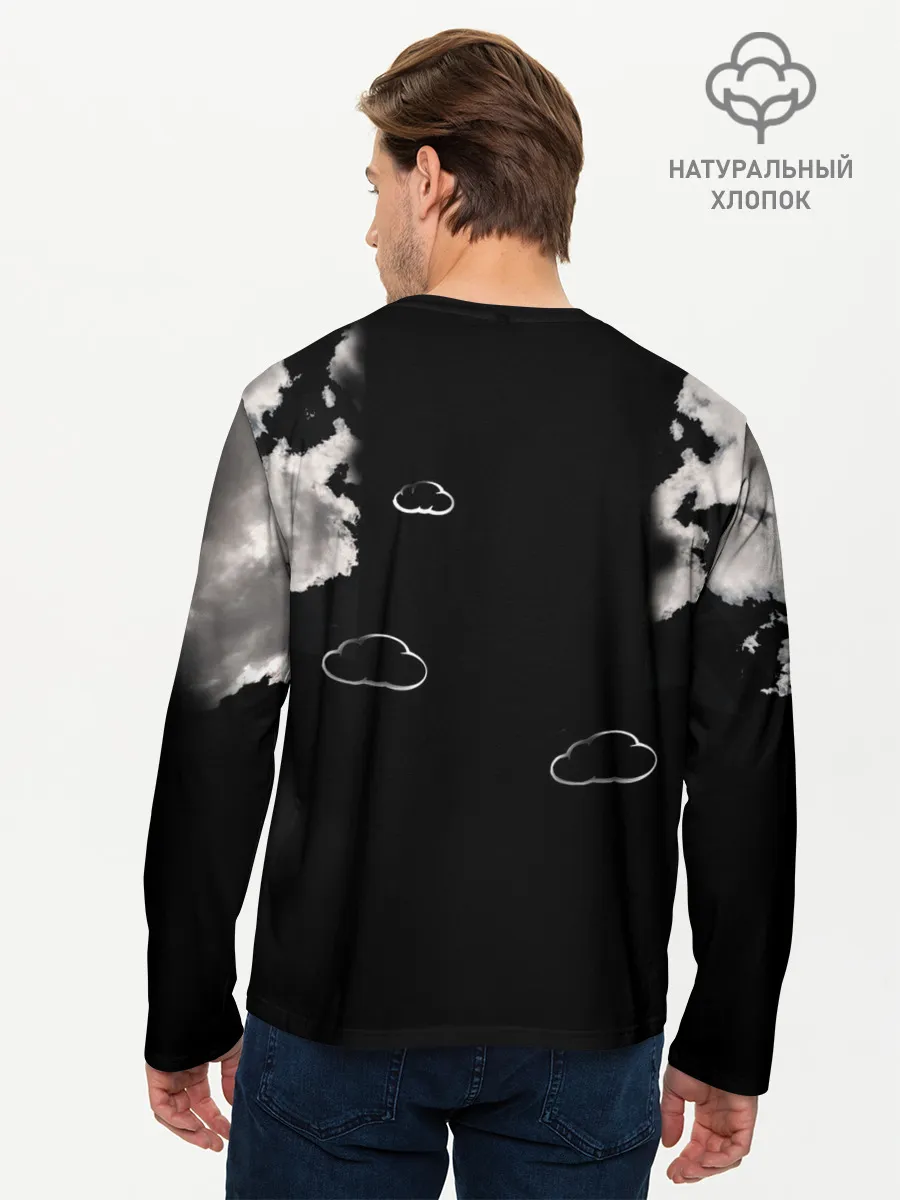 Мужской лонгслив базовый / Грозовой, кошак