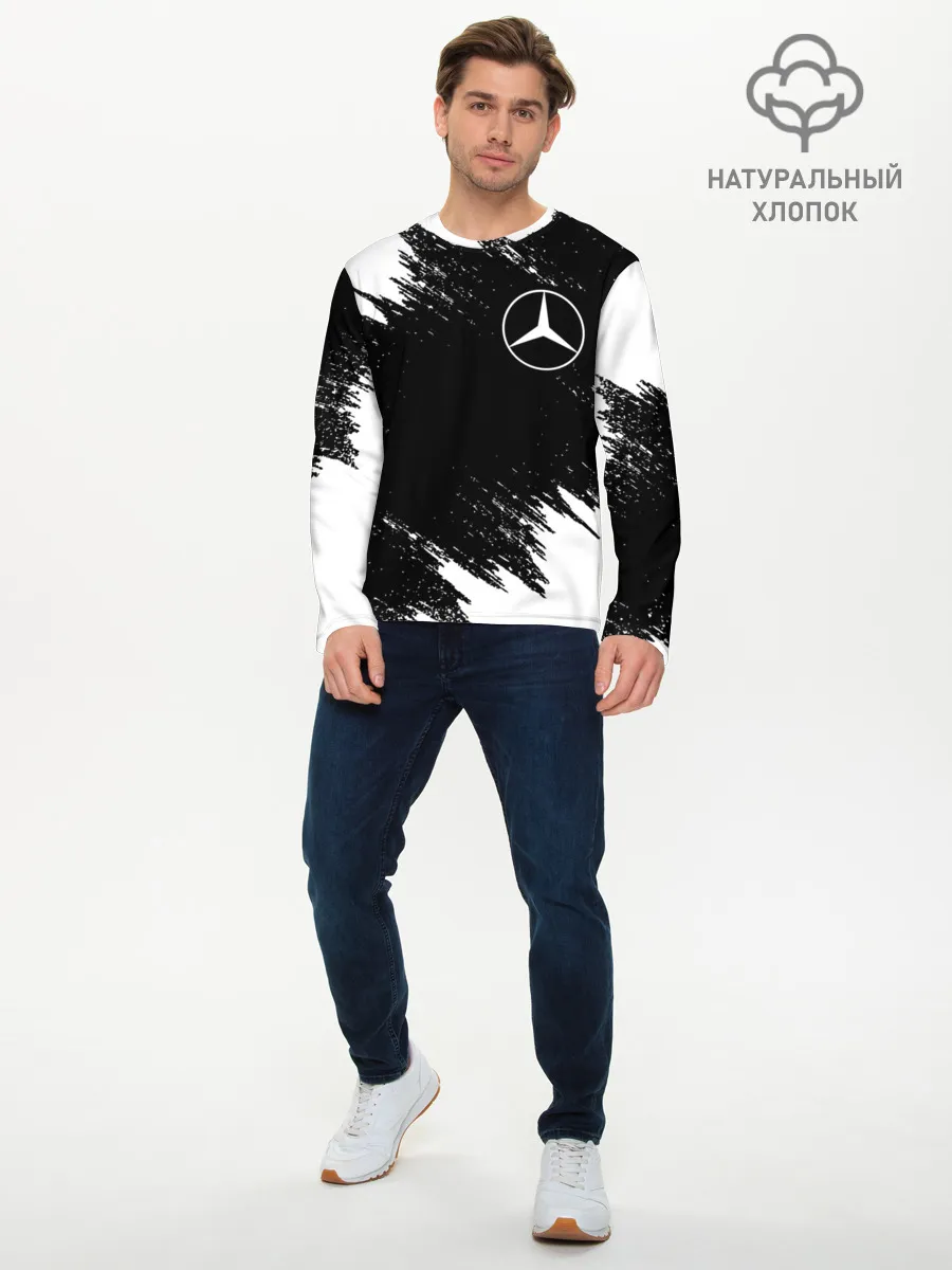 Мужской лонгслив базовый / MERCEDES | МЕРСЕДЕС