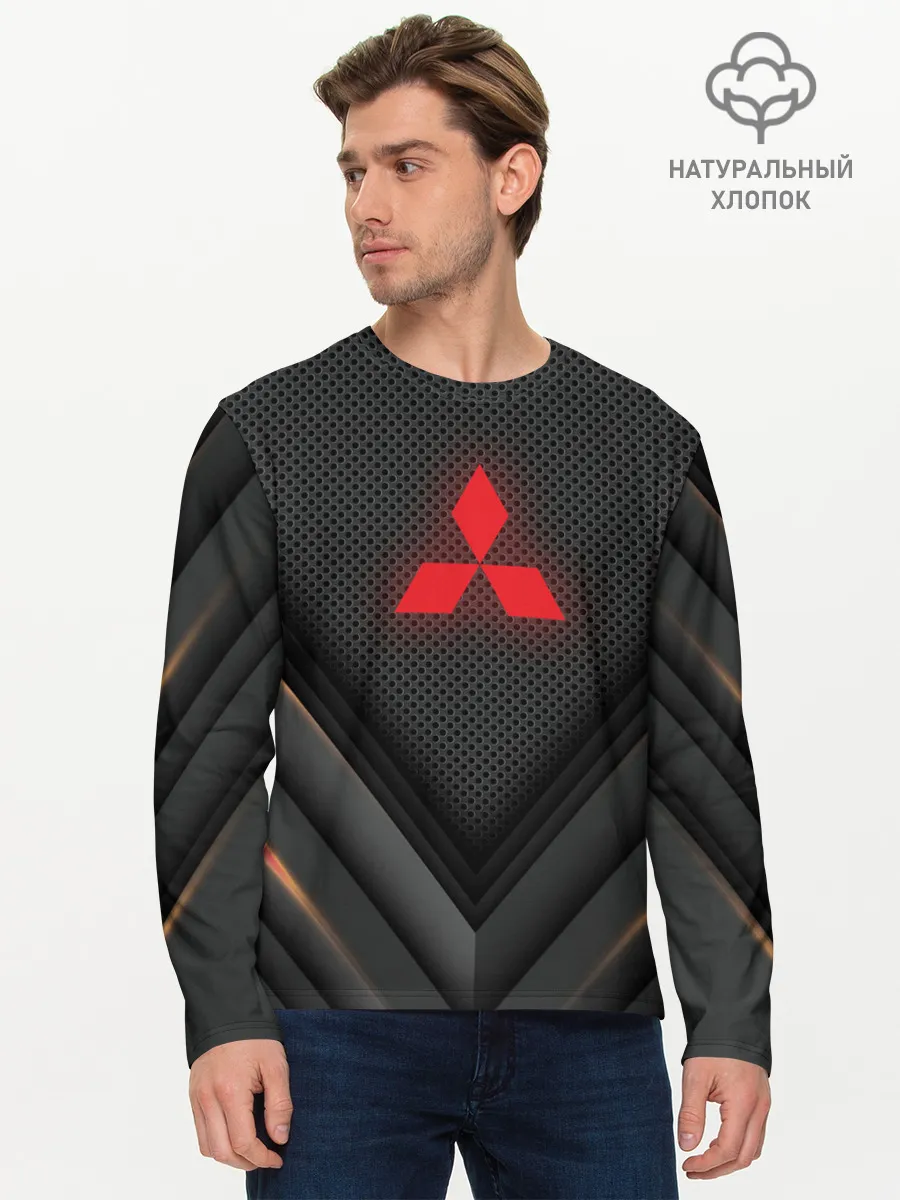 Мужской лонгслив базовый / MITSUBISHI | МИТСУБИШИ