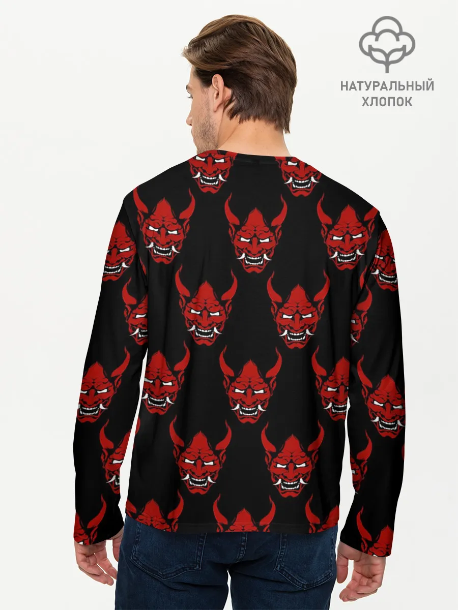 Мужской лонгслив базовый / Маски Они