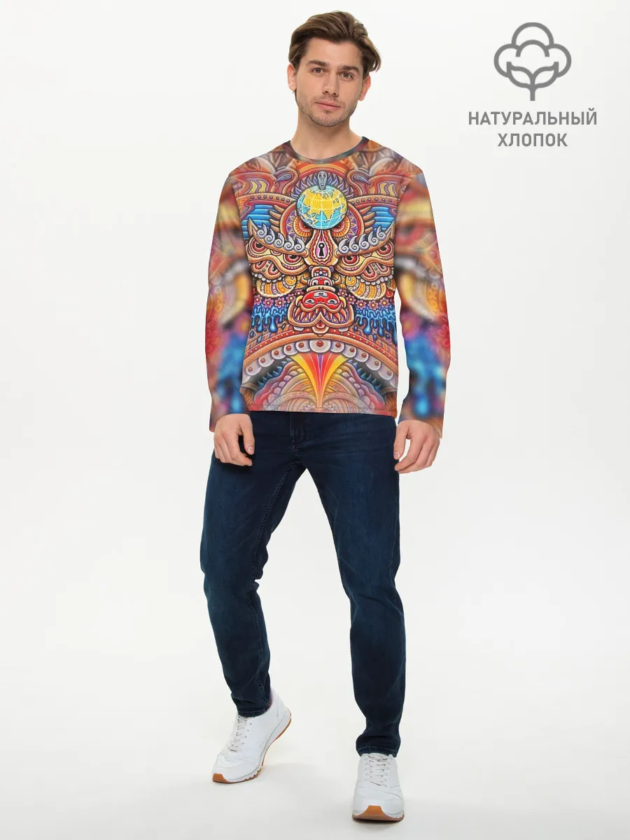 Мужской лонгслив базовый / Rising dragon