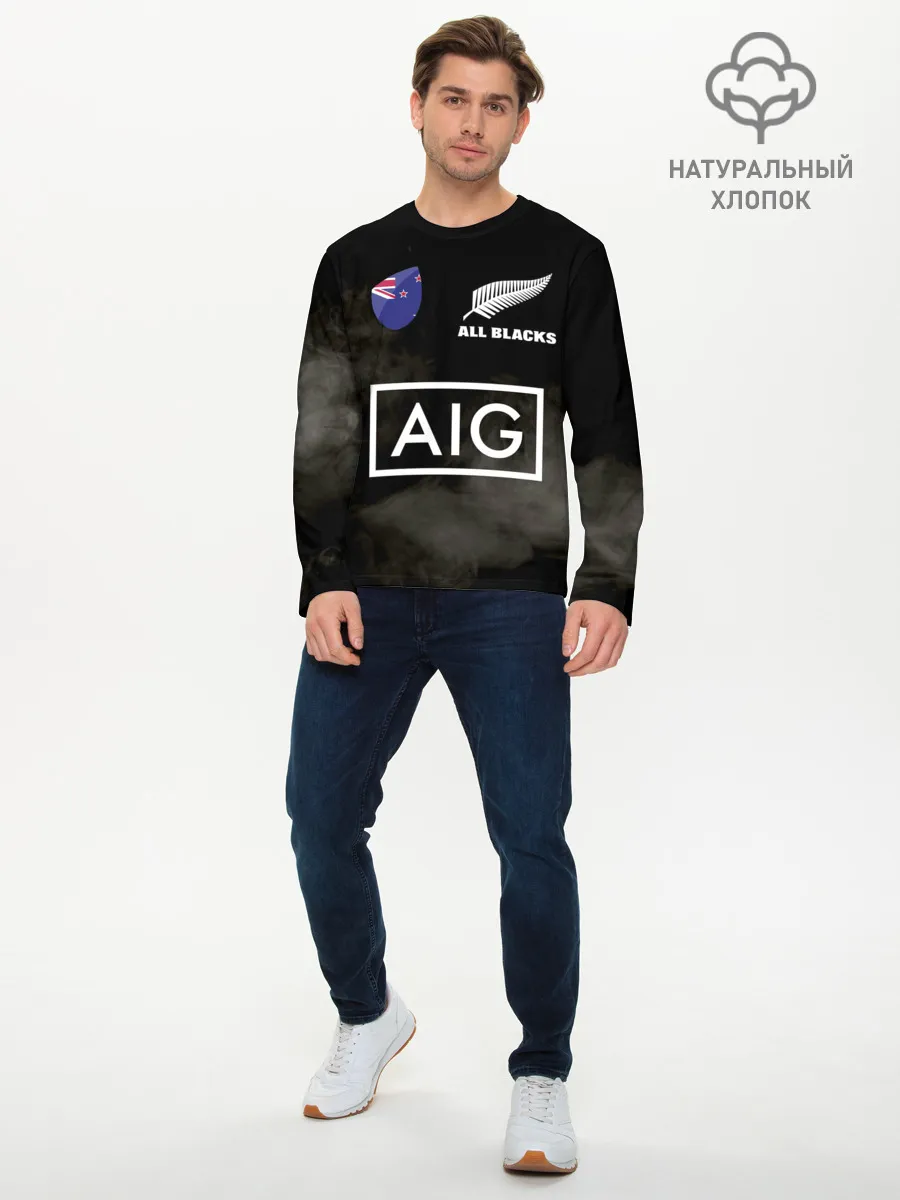 Мужской лонгслив базовый / ALL BLACKS
