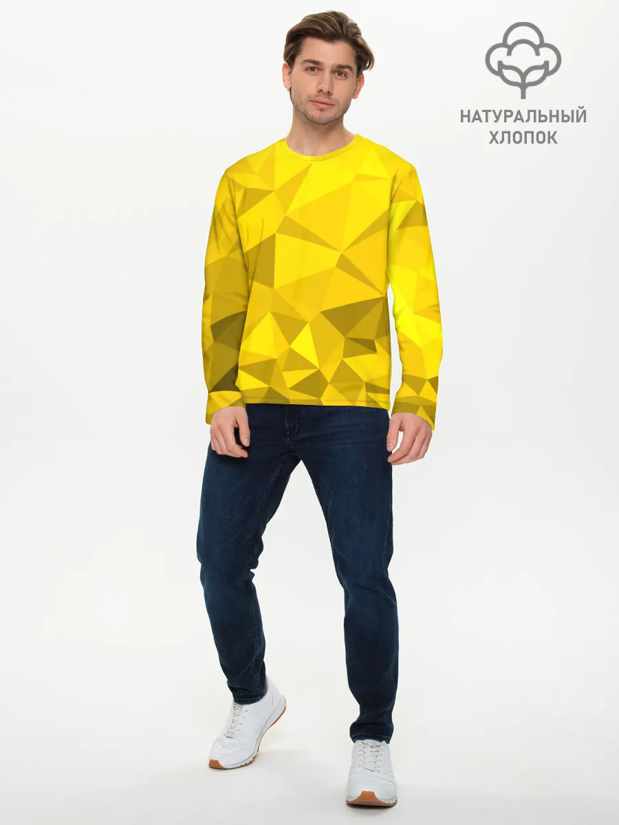 Мужской лонгслив базовый / YELLOW ABSTRACT
