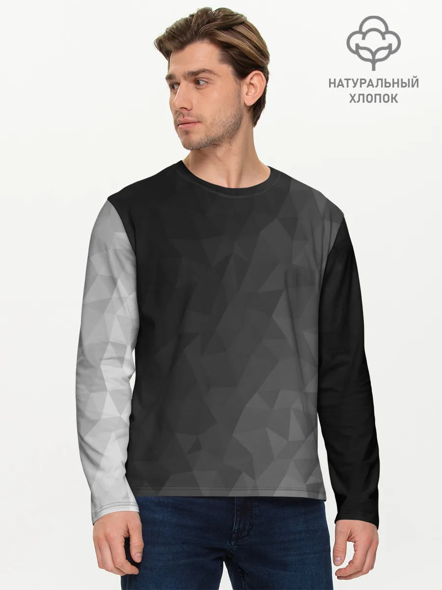 Мужской лонгслив базовый / Dark abstraction