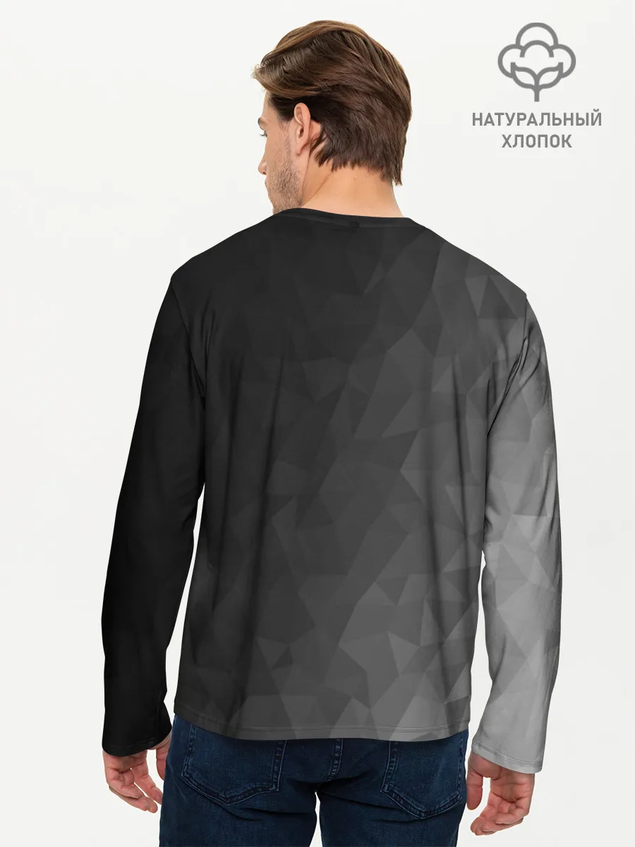 Мужской лонгслив базовый / Dark abstraction