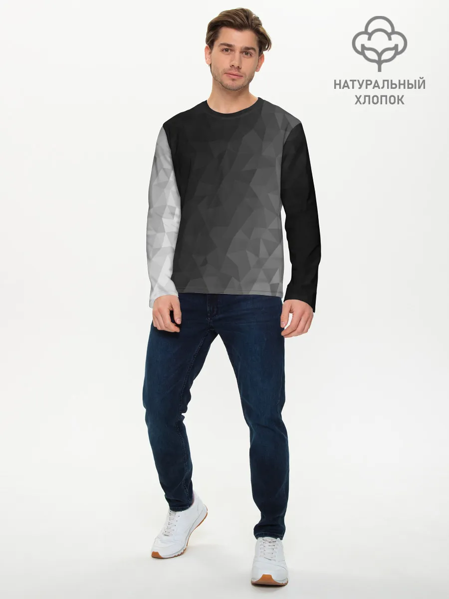 Мужской лонгслив базовый / Dark abstraction