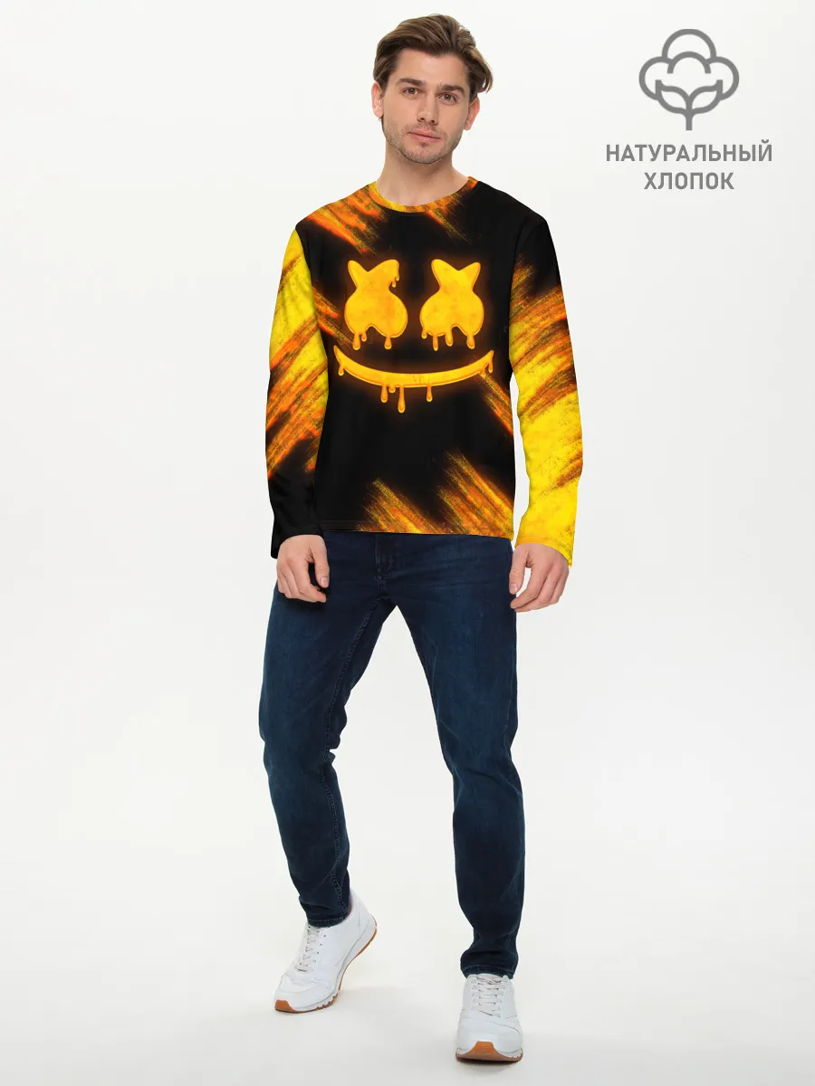 Мужской лонгслив базовый / Marshmello