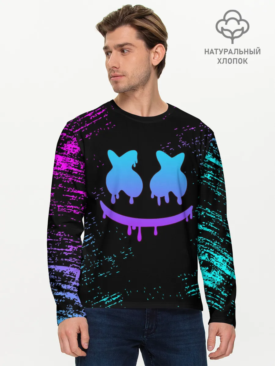 Мужской лонгслив базовый / Marshmello