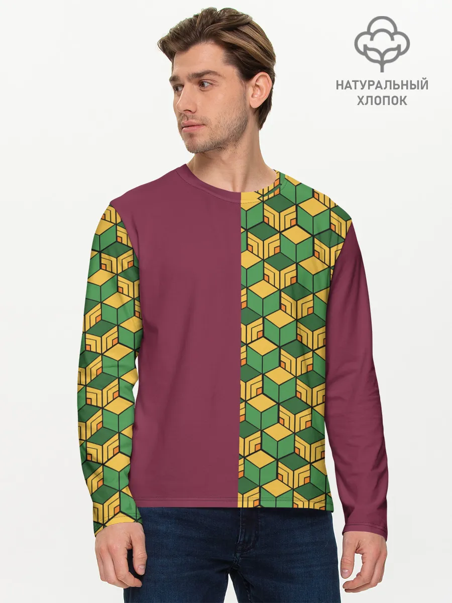 Мужской лонгслив базовый / ГИЮ ТОМИОКА / KIMETSU NO YAIBA