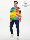 Мужской лонгслив базовый / Радужный звездопад