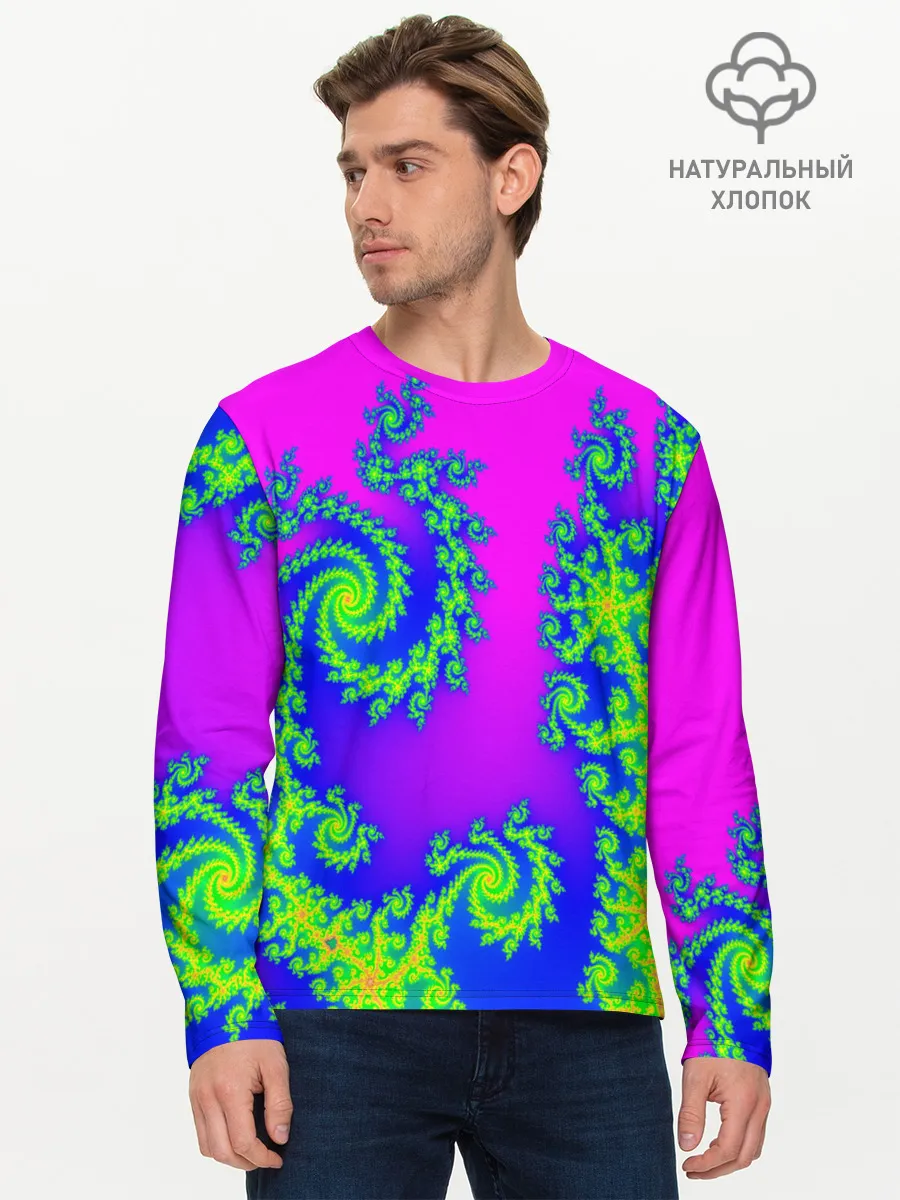 Мужской лонгслив базовый / КИСЛОТНЫЙ НЕОН