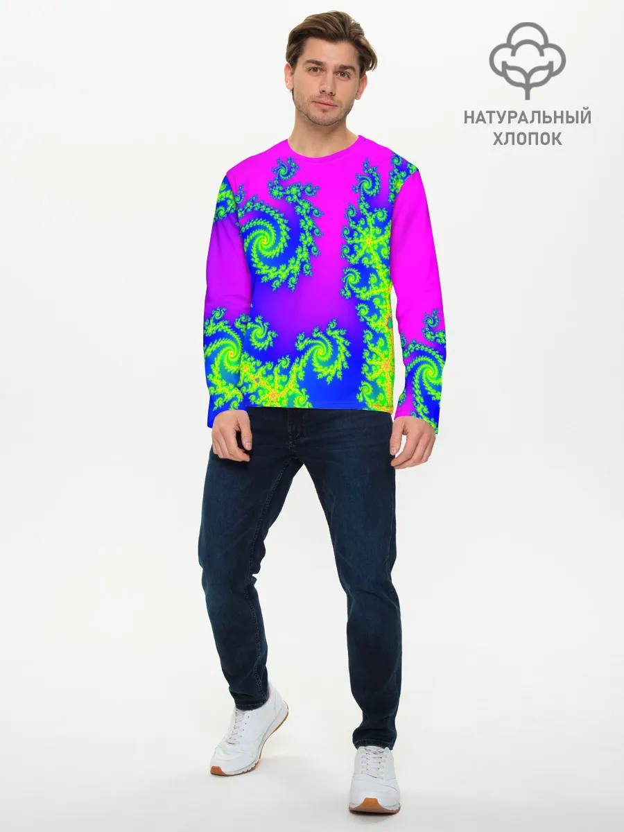 Мужской лонгслив базовый / КИСЛОТНЫЙ НЕОН