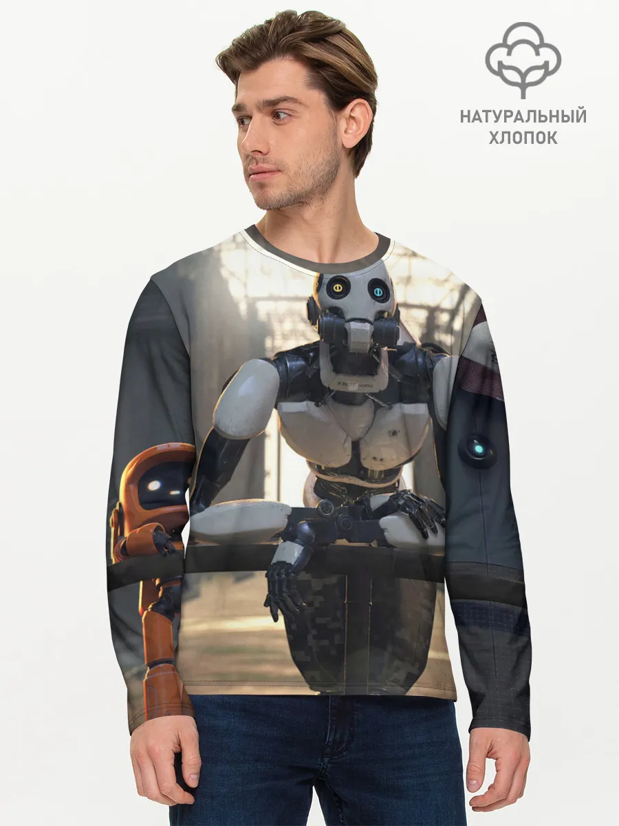 Мужской лонгслив базовый / Любовь Смерть Роботы