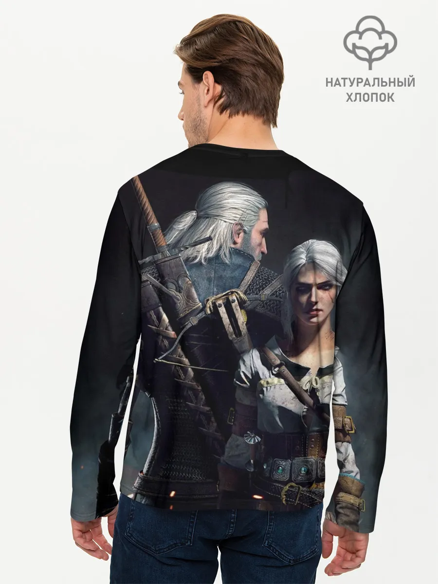 Мужской лонгслив базовый / Ведьмак Геральд