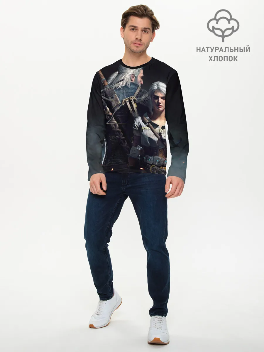 Мужской лонгслив базовый / Ведьмак Геральд