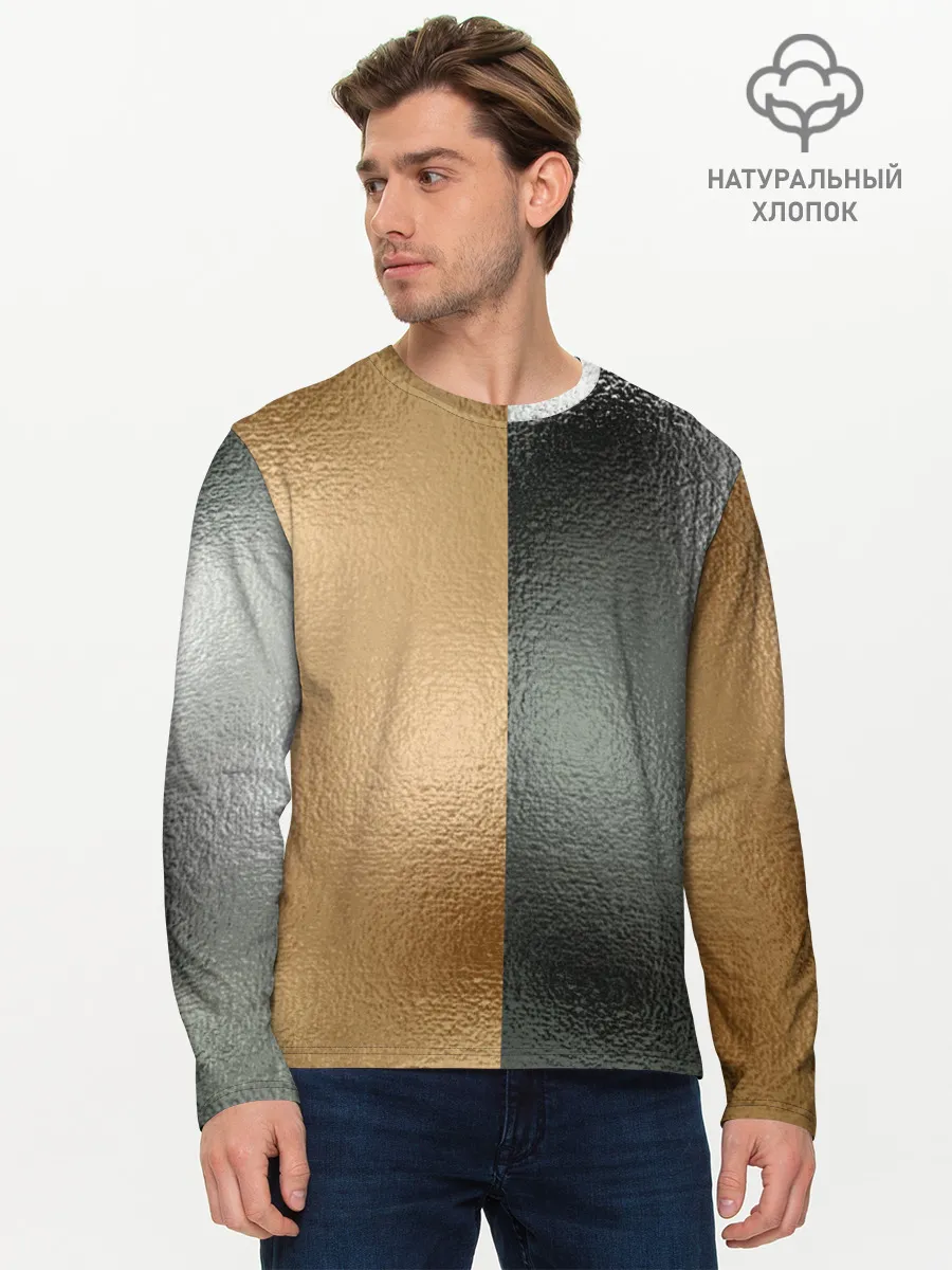 Мужской лонгслив базовый / Золото и Серебро