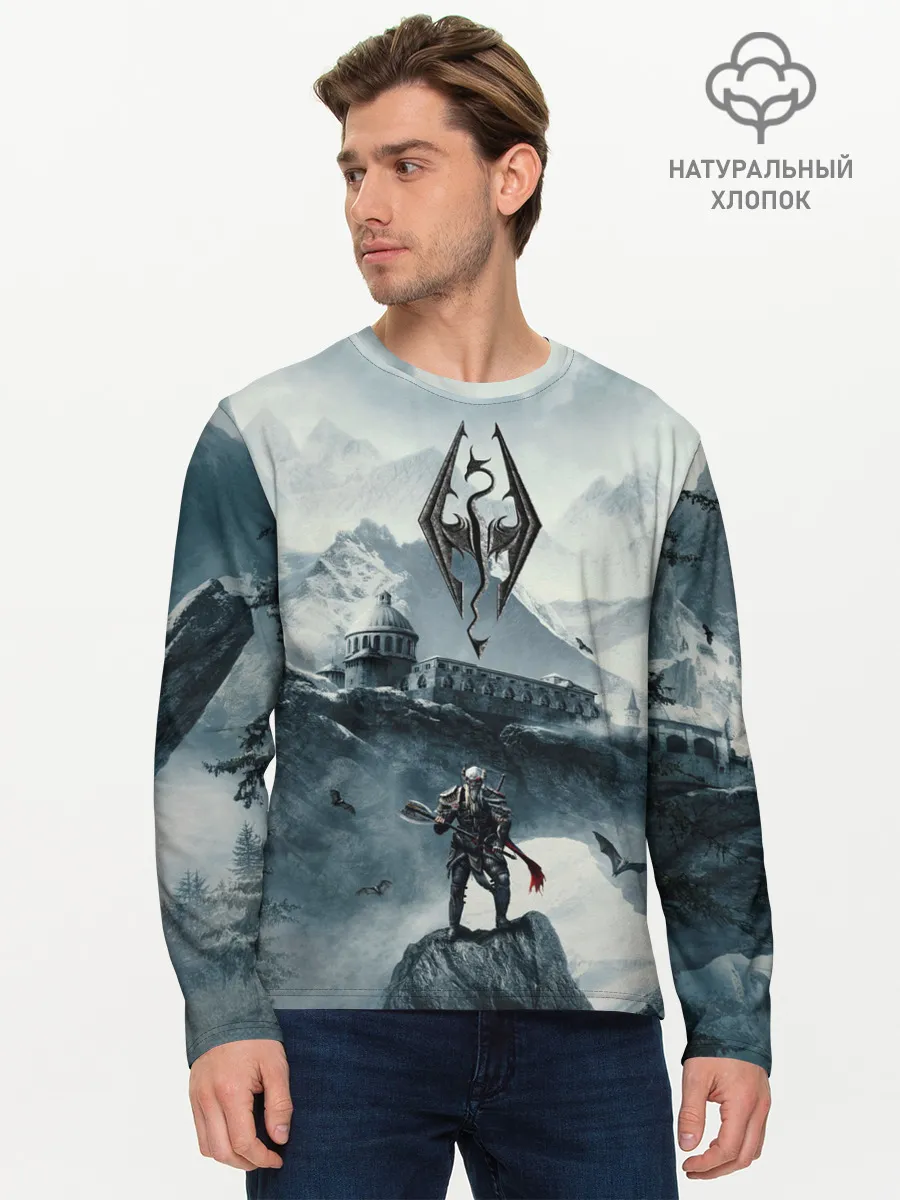 Мужской лонгслив базовый / Skyrim Warrior